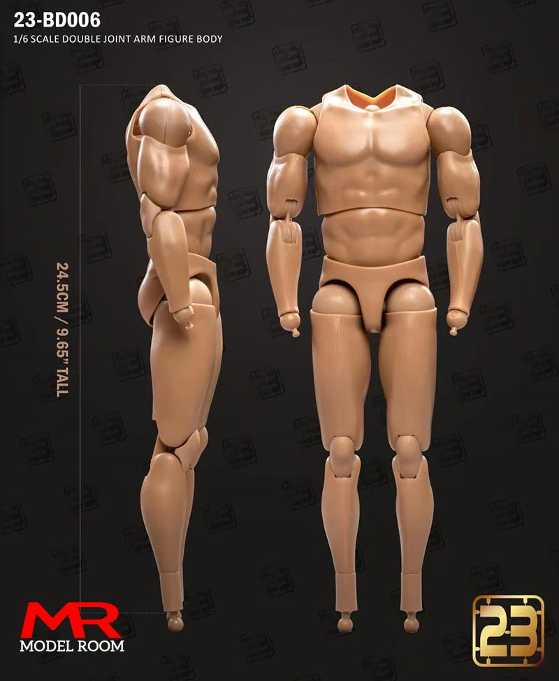 1/6 Scale Male Soldier Joint Body 23.5cm-27.5cm Male Standard Muscle Action Figure Articulate Body
