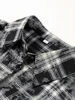 Casual Retro Plaid Women's Dresses Puff Sleeve Turndown Collar Ruffly Short Dresses Women New Fashion Vintage Loose Dress 5
