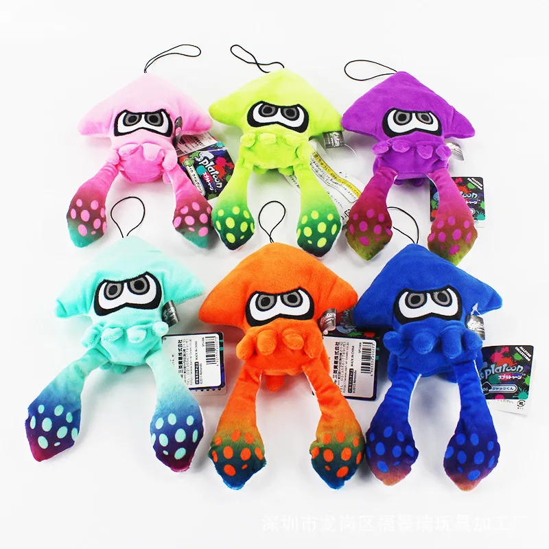25 cm Original Splatoon Inkling Tintenfisch Plüsch Puppe Spielzeug Stofftier Puppe Anhänger Schalter Spiel Nettes Weihnachtsgeschenk für Kinder