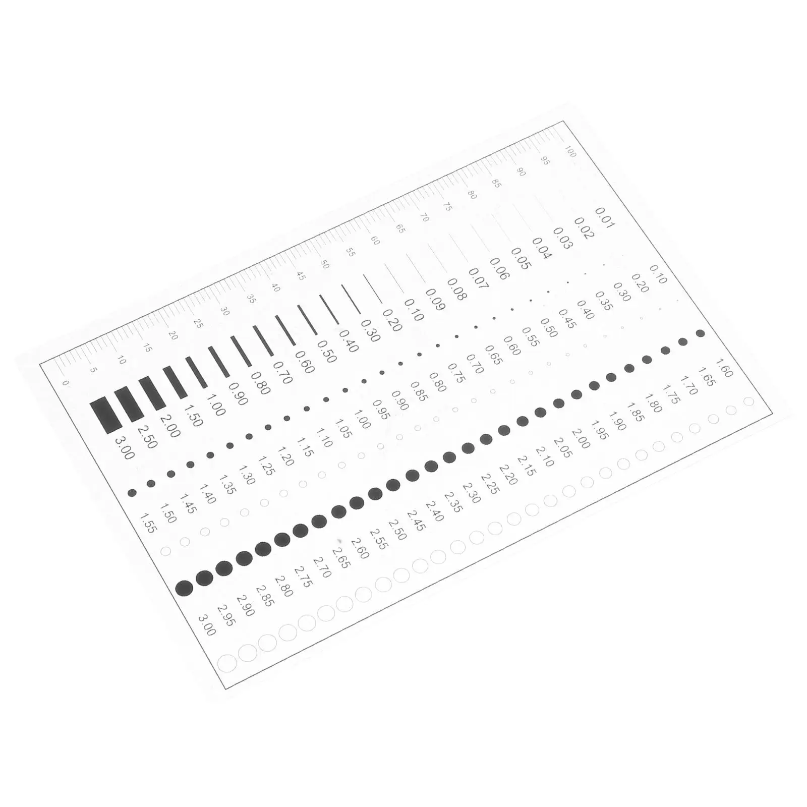Portable High Precision Flaw Detection Gauge Line Width Defect Tool Pocket Measurement Chart Scratch Ruler Film Scale Point