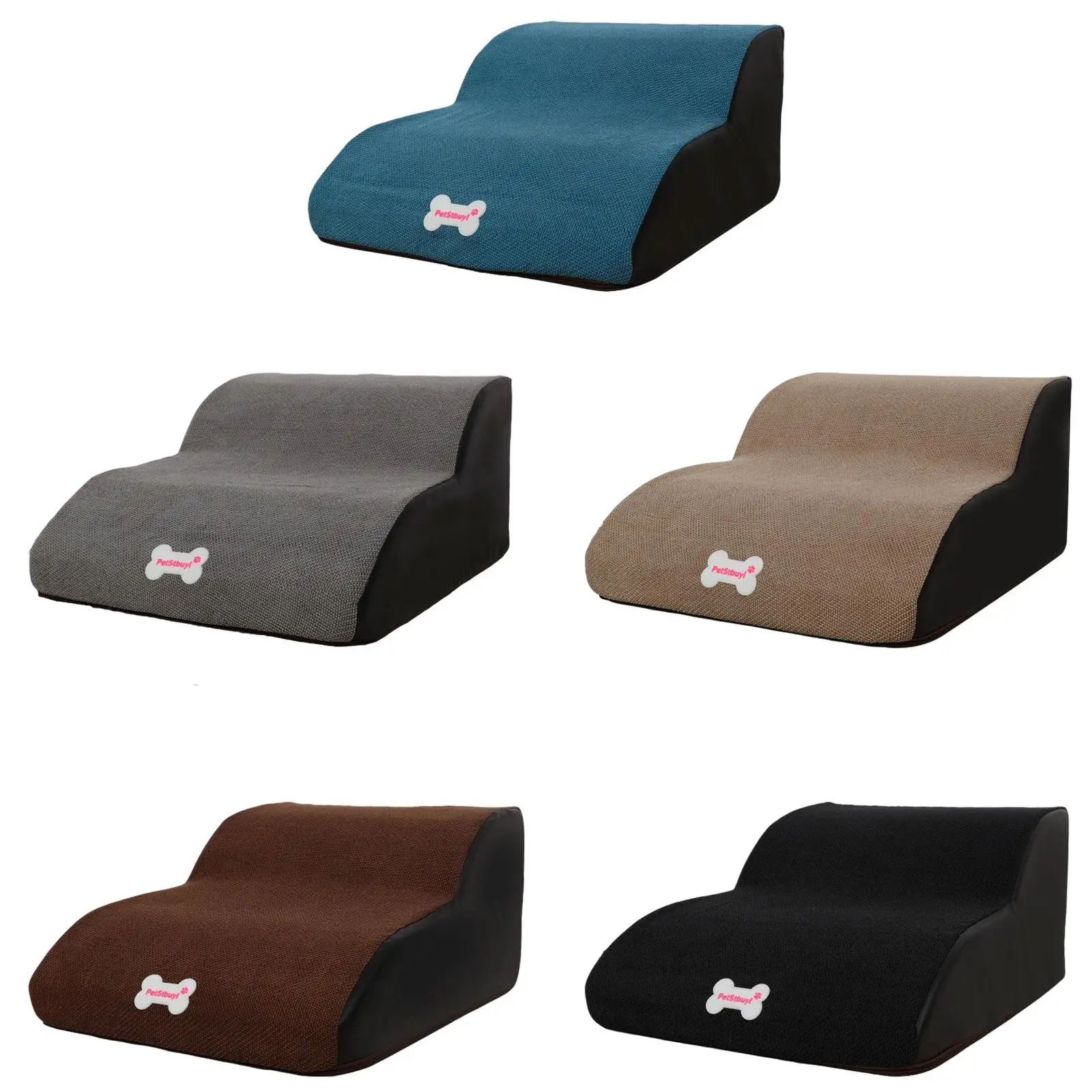 Dog Stairs for High Bed with Washable Cover Soft Lightweight Pet Ramp Non Slip