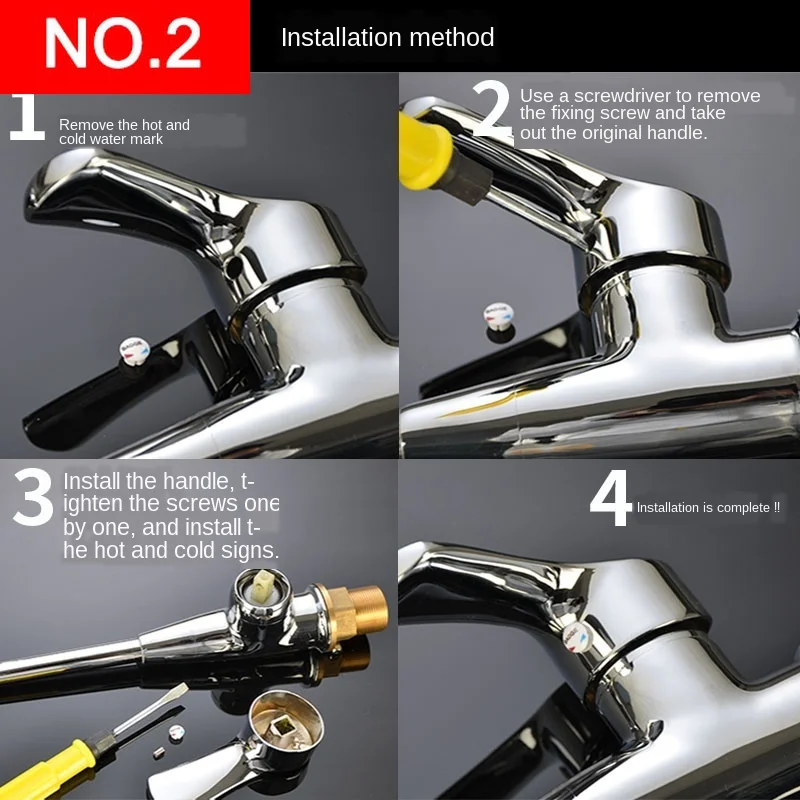 Faucet Handle Dish Basin Shower Switch Dial Hot and Cold Water 25 35 40 Spool Repair Parts