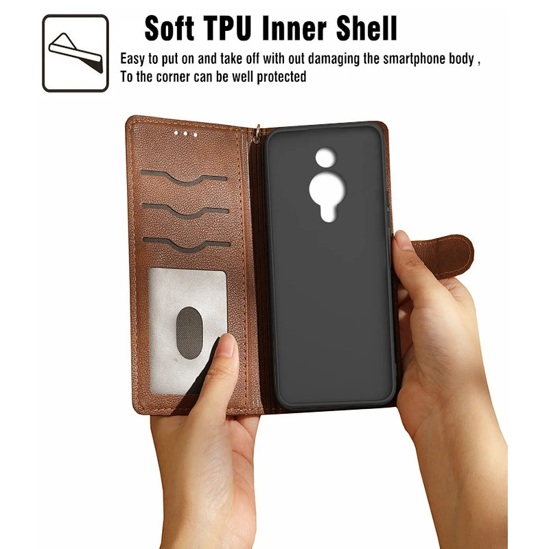 Custodia Portafoglio In Pelle PU Per Oppo A57 4G / A57s - Copertina Flip Con Slot Per Carte E Contanti - Rossa