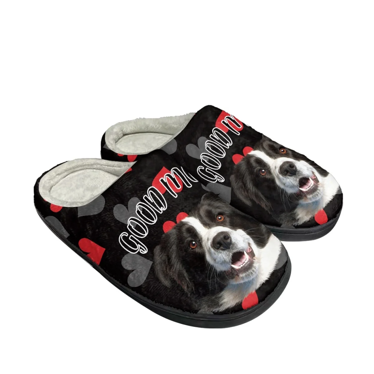 Lovely Dog Printed Women's Cotton Slippers Non-slip Ladies Home Shoes Dropshipping Comfortable Warm Flats Footwear Zapatos Mujer