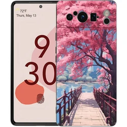 Pink Spring Cherry Blossoms Shockproof Silicone Phone Case Cover - Pixel 9 (A1)