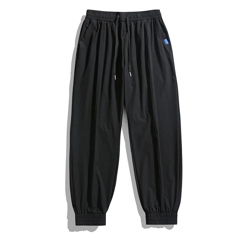 Summer Men's Pants Korean Edition Ice Silk Solid Color Slow Running and Quick Drying Sports Pants Fashion Versatile Harem Pants