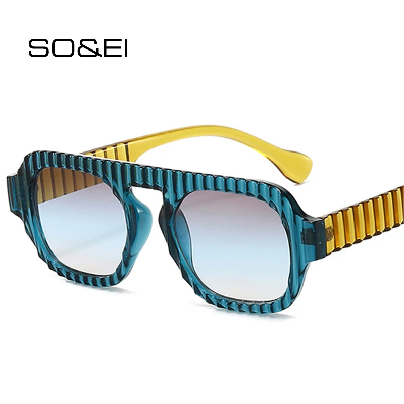 Gafas de sol poligonales para mujer, diseño cuadrado Gafas de sol poligonales para mujer, diseño cuadrado