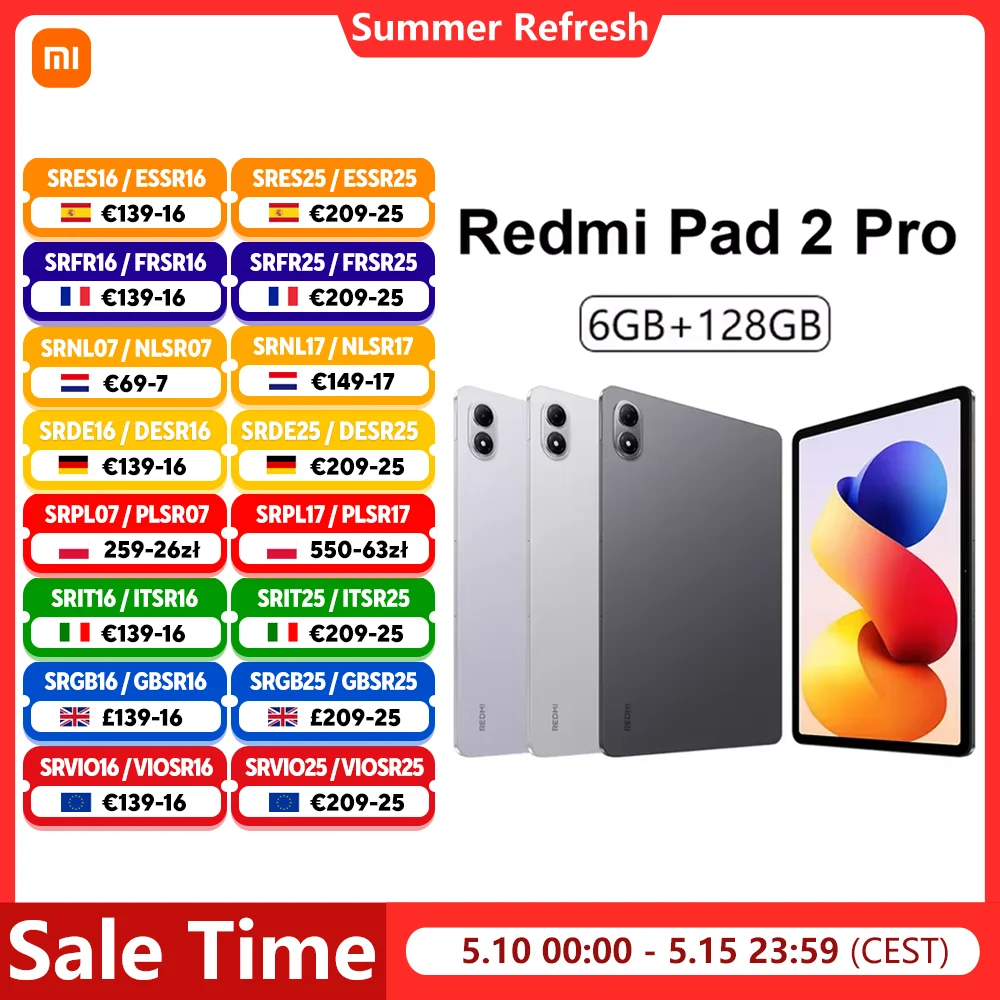 Tablet Xiaomi Redmi Pad 2 Pro z EU za $200.13 / ~744zł