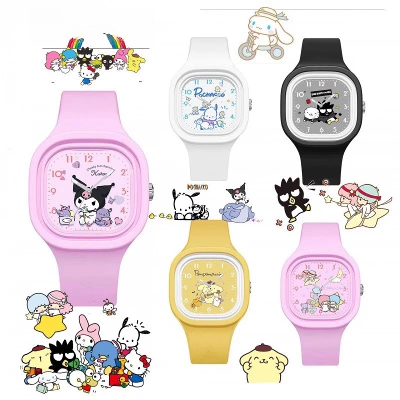 Kawaii Anime Sanrio Watch Hello Kitty Children Watchs Sports Silicone Watch Cartoon Watch Kids Toy Gifts 2