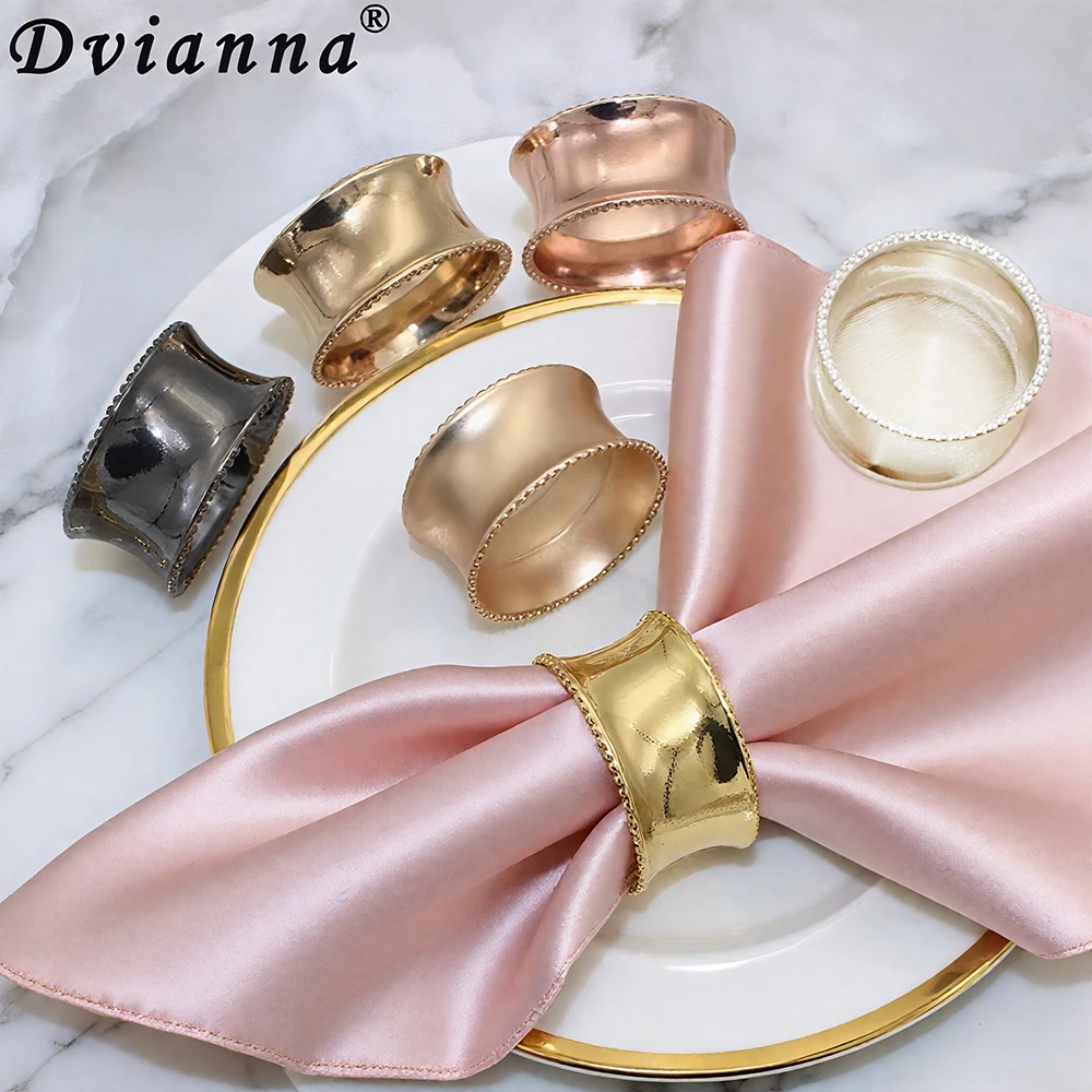 12 Anelli Portatovaglioli In Metallo - Oro E Argento Per Tavola Da Festa - Foto 5