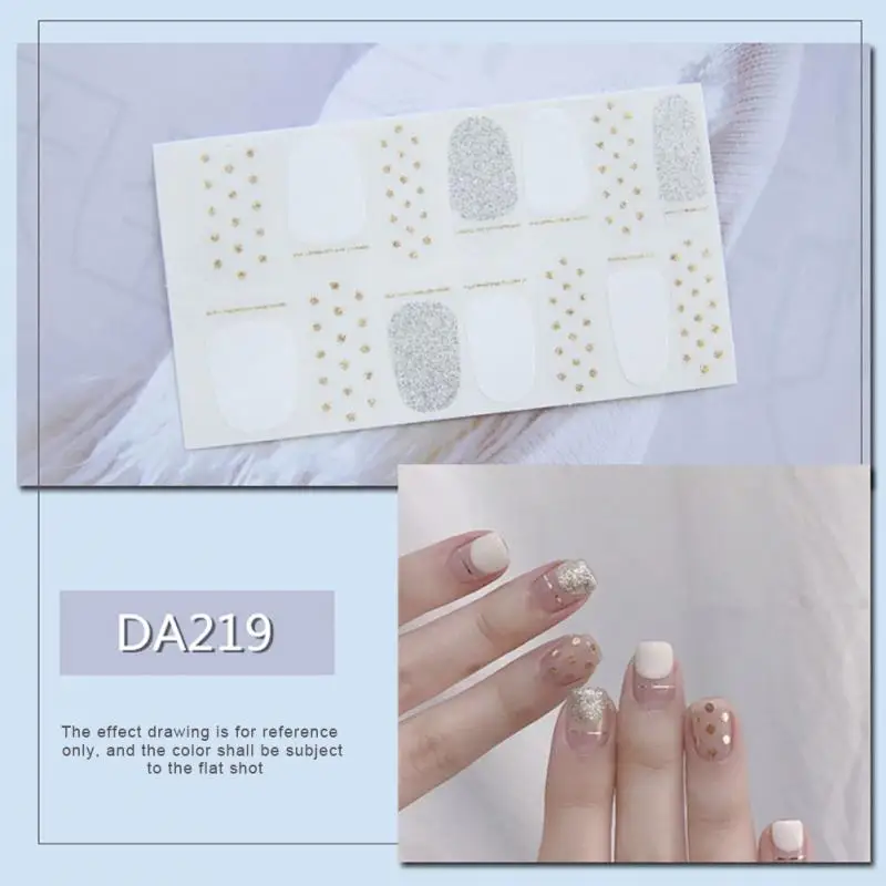 

Full Cover Self Adhesive Nail Stickers Fashion Nail Polish Manicure Decoracion Nail Strips Nail Sticker Set Nail Accesoires