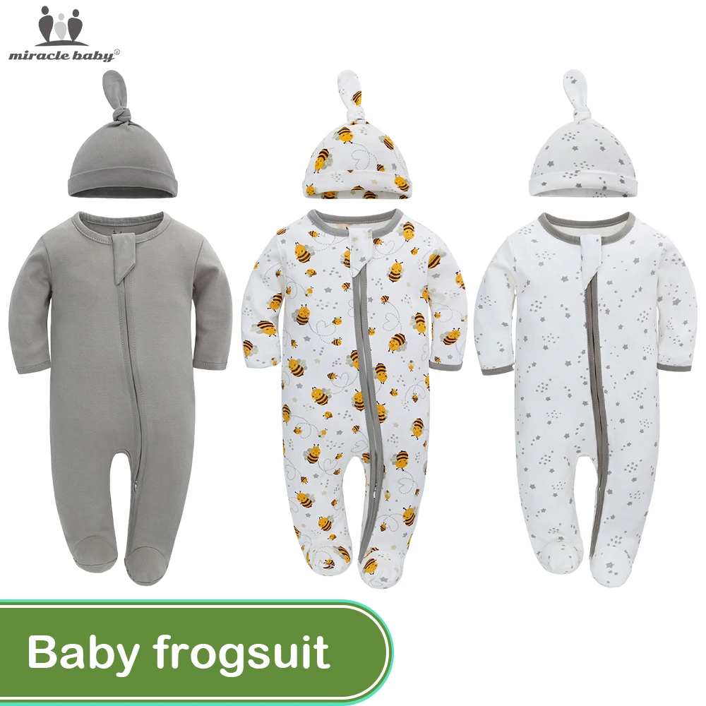 3pcs Baby Cotton Rompers Sleepsuits, baby clothes,baby sleepsuit