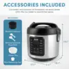 NEW Grain Cooker, Sauté, Slow Cook, Steam, Stew, Oatmeal, Risotto, Soup, 20 Cup 10 Cup uncooked, Stainless Steel 6