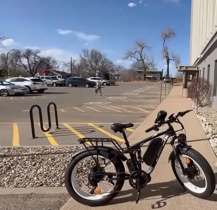 3000W new popular model launched with a maximum speed 50kmh of Ebike Seeker24 fat tire ebike dual motor 52V 23AH photo review