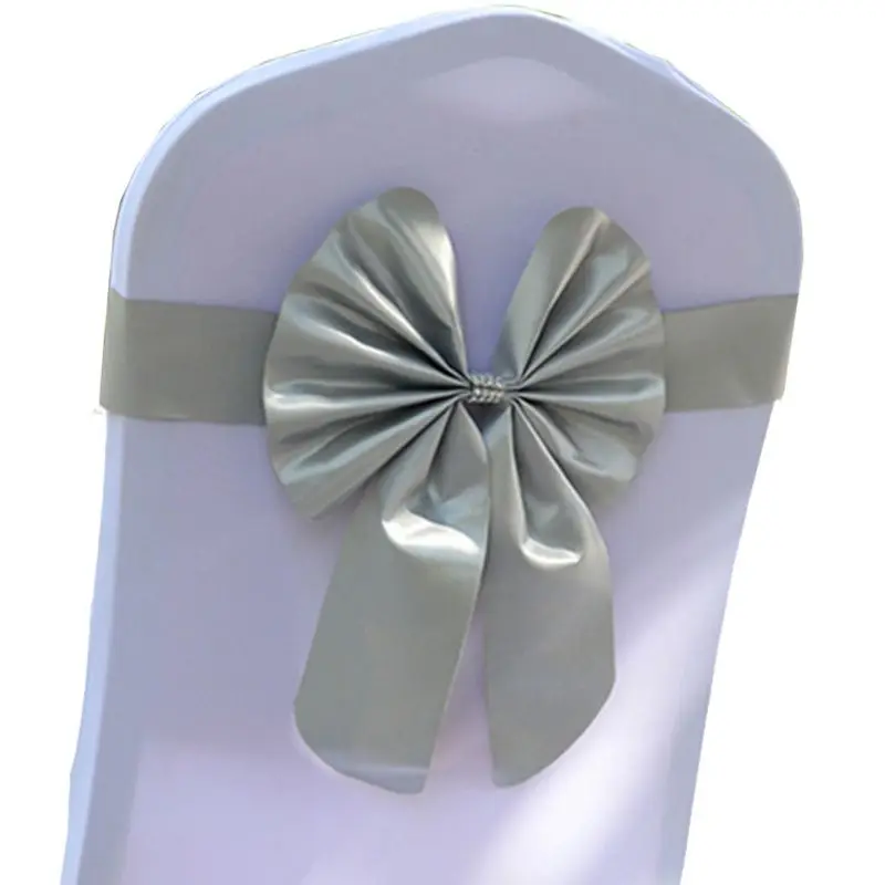Chair Sashes Tie Satin Knot Cover Back Colourful Ribbon Belt Bow For Hotel Banquet Wedding Party Event Kindergarten Decoration