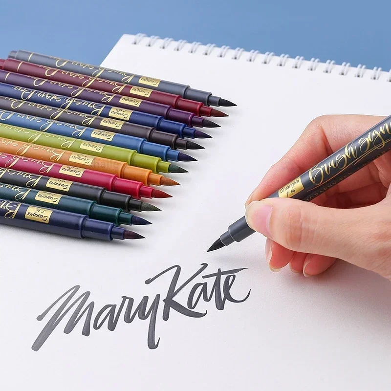 12 Colors Hand Lettering Pens, Calligraphy Pens, Brush Markers Set,Paint Marker for Beginners Writing, Art Drawings, Journaling 2
