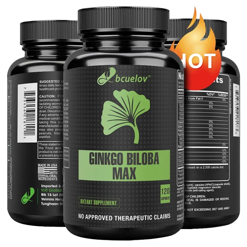 

Ginkgo Biloba Extract Capsules - Helps improve focus, nerve energy and IQ Supports memory cycle antioxidant supplement