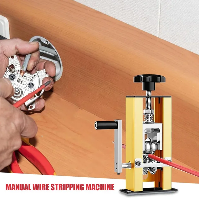 Manual Wire Stripping, Machine Wire Stripping Tool For 0.04"-1" Scrap Wire, Drill Powered Hand Crank Wire Stripper Tool For Scrap Copper Recycling - View #9