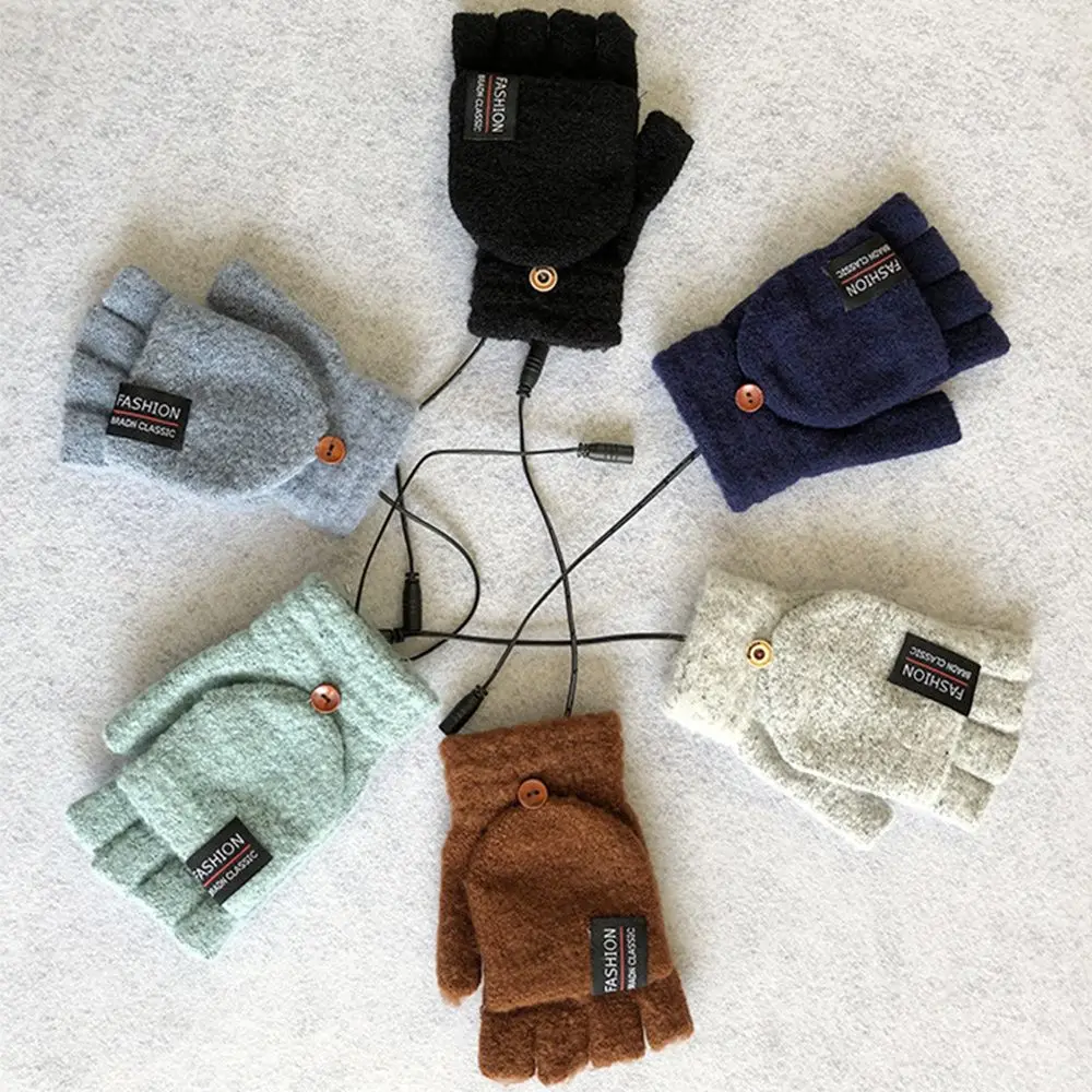 

Warmer Winter USB Heated Gloves Electric Heating Gloves Full&Half Finger Mitten