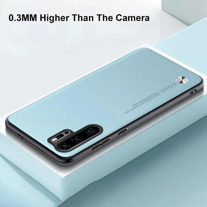Elegant Matte Silicone PU Leather Phone Case - Full Protection Back Cover