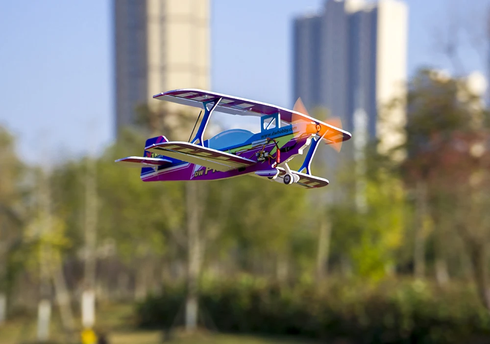 DW 하비 450mm PITTS PP RC 비행기 폼 소형 원격 조종 비행기 장난감 4채널 브러시리스 모터 키트 RC 3D 비행기 E30