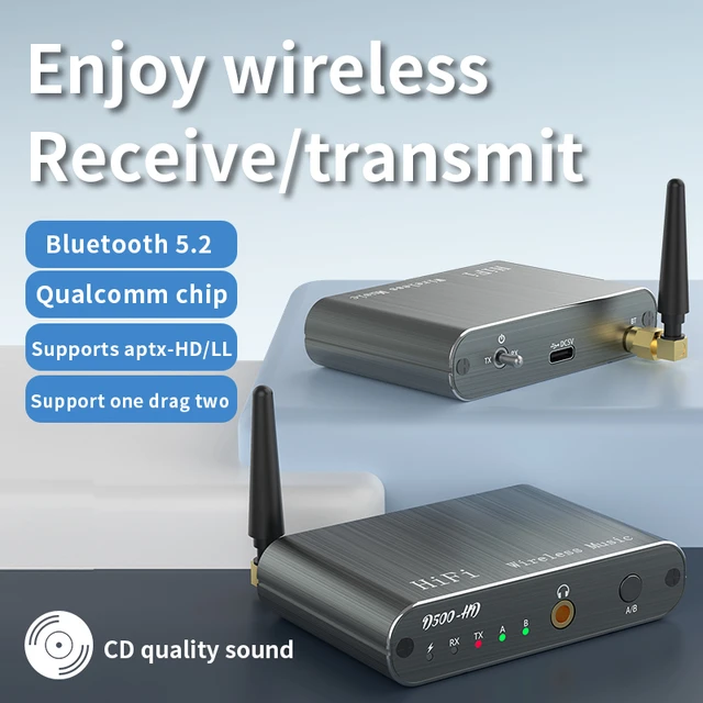 aptX HD/LL Bluetooth Audio Transmitter Receiver 3.5MM AUX Type-C  Multi-point Dual Stream CD-Quality Hifi Music Wireless Adapter - AliExpress