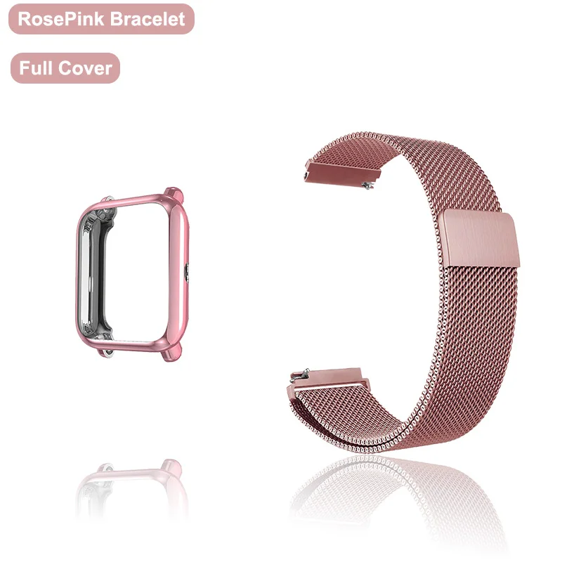 Magnetic Loop Watch Strap with TPU Case and Screen Protector - 20mm