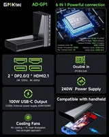 GMKtec AD-GP1 Graphics Card AMD Radeon RX 7600M XT Oculink USB4 TYPE-C  External GPU Docking Station Oculink eGPU Dock 2