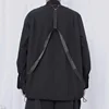 HOUZHOU Techwear Pant Sets Men Punk 3 piece outfits Black Cargo Pants Long Sleeve Shirts Korean Streetwear Hip Hop Spring 3