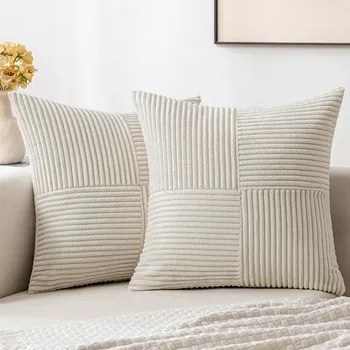Striped Polyester Cushion Cover (Without Pillow Insert) 1