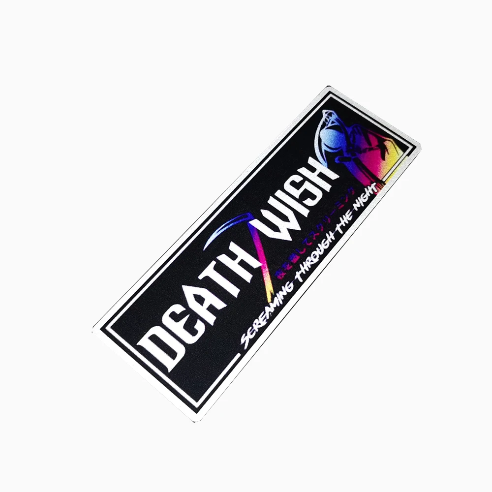 Car Motorcycle Sticker for Jdm Death Wish Exterior Modification Accessories  Automotive Japan Style Pvc Reflective Effect 20cm