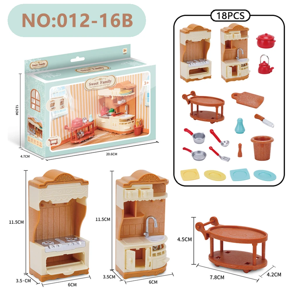 Deluxe Dollhouse Living Room Amusement Park Set – Animal Accessories & Mini Furniture