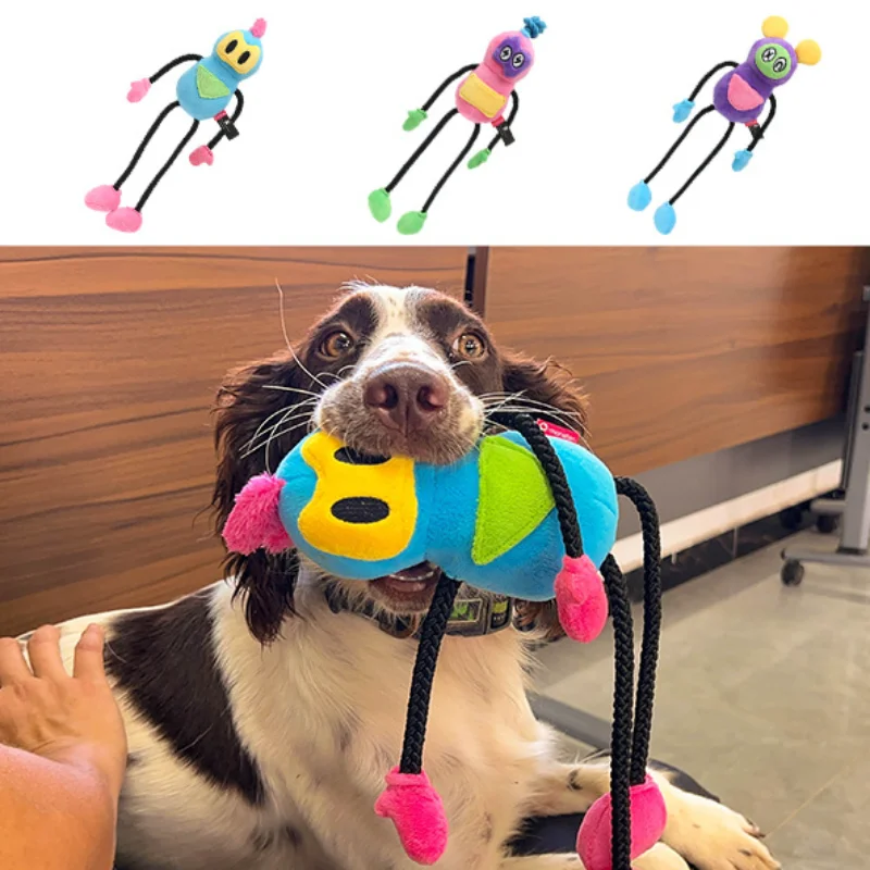 Dog Squeak Sounding Plush Toy Dog Molar tooth Soothing Training