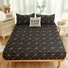 Solstice Bedding Black Diamond Plaid Mattress Cover Protector Kid Child Teen Aldult Bed Linen Fitted Bed Sheets Sets Double Bed 2