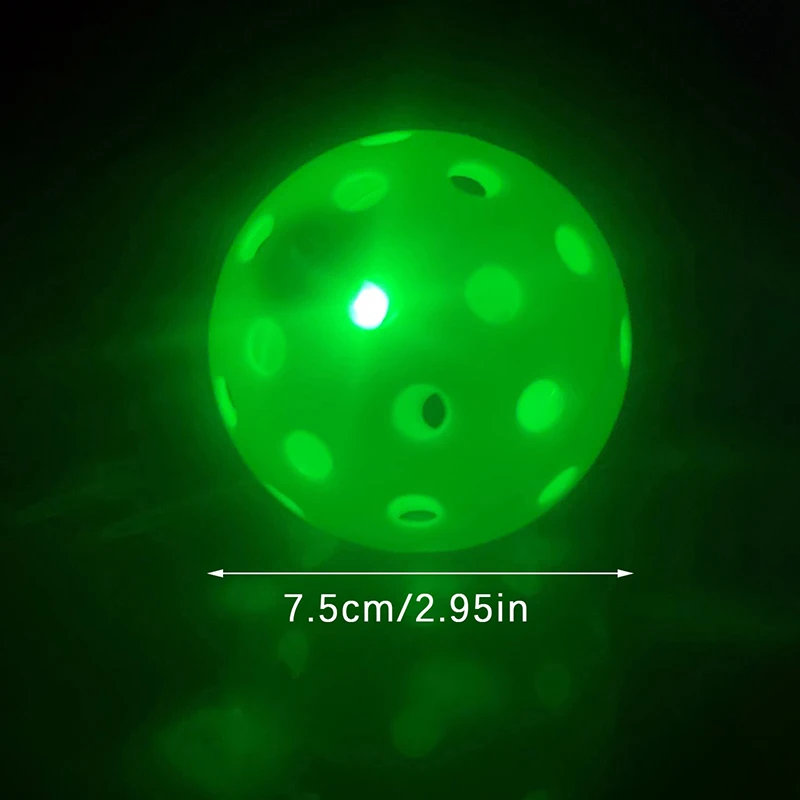 [LA]1PC LED 라이트업 피클볼 공, 어둠 속에서 빛나는 피클볼, 남성과 여성을 위한 피클볼 선물, 야외 공놀이