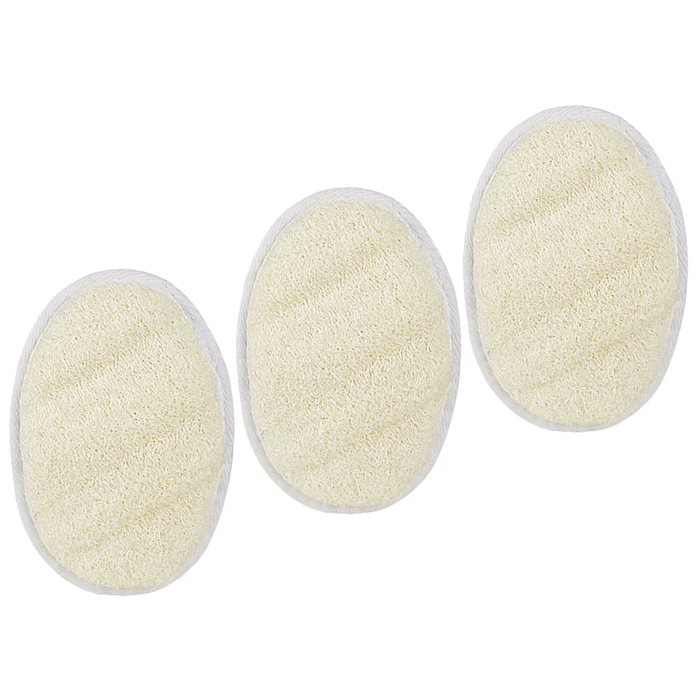 3 Pcs Bath Loofa Scrubber Luffa Sponge Loofah Body Wash Makeup Removing Pads Man