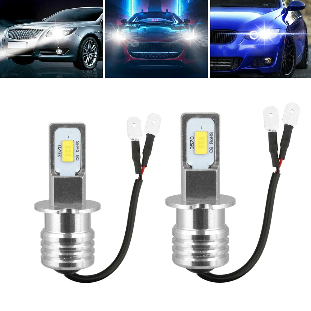 

2pcs H1 H3 H7 Super White CREE LED Headlight Kit 100W 10000LM Fog Driving DRL Bulb 6000K Auto Driving Canbus Car Lights