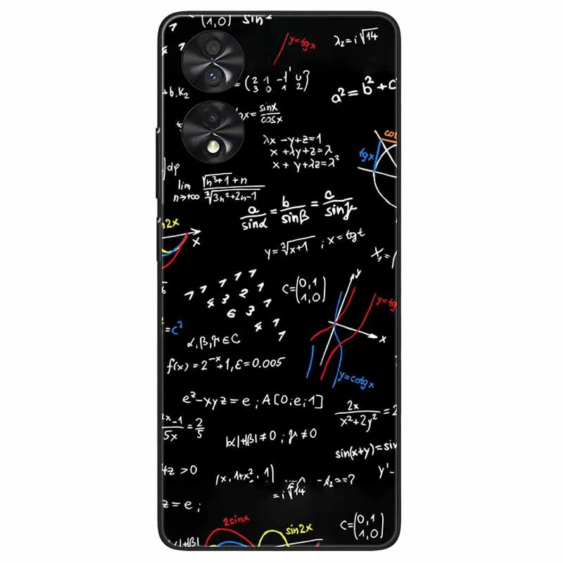 Marble Silicone TPU Phone Case - Soft Black Cover, 6.78''