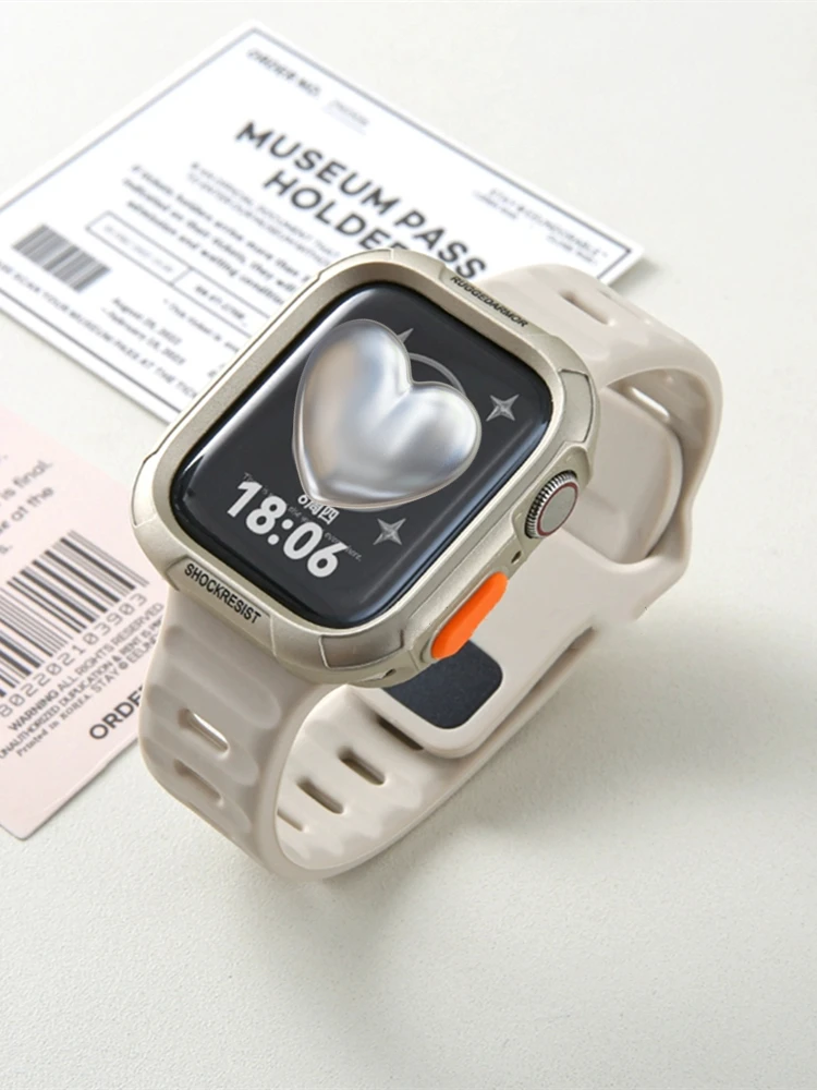 Stylish Letter Armor Shockproof Watch Case - Premium Anti-Fall Protection Cover