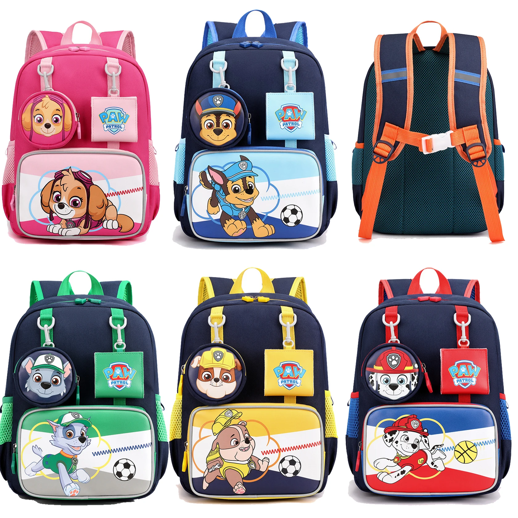 2023 Paw Patrol Cartoon Bag Anime Bambini Zaino Skye Everest Marshall Chase Ragazzi Ragazze Pat Patrouille Compleanno Zaino Giocattoli