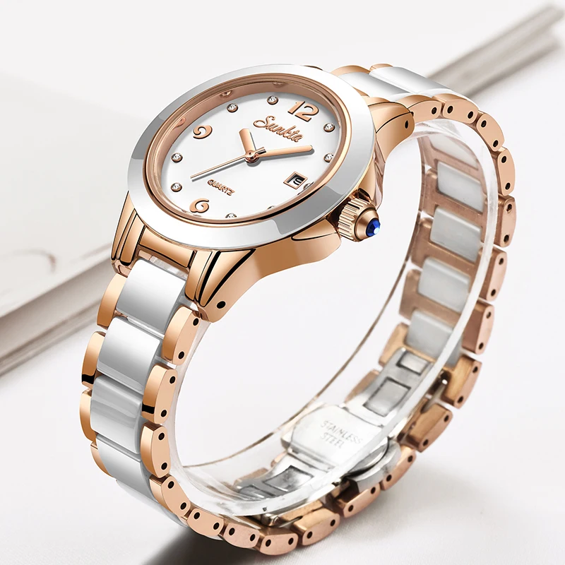 Women Watches Electronic Watch Rose Gold Ladies Bracelet Waterproof Quartz For Women