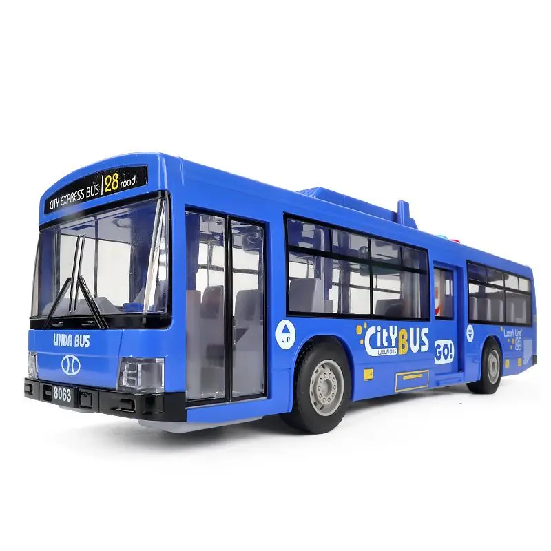 Jouet Bus Électrique Enfant Avec Portes Ouvrantes - Musique & Lumières - Modèle Réaliste Pour Apprentissage Et Jeu - Rouge