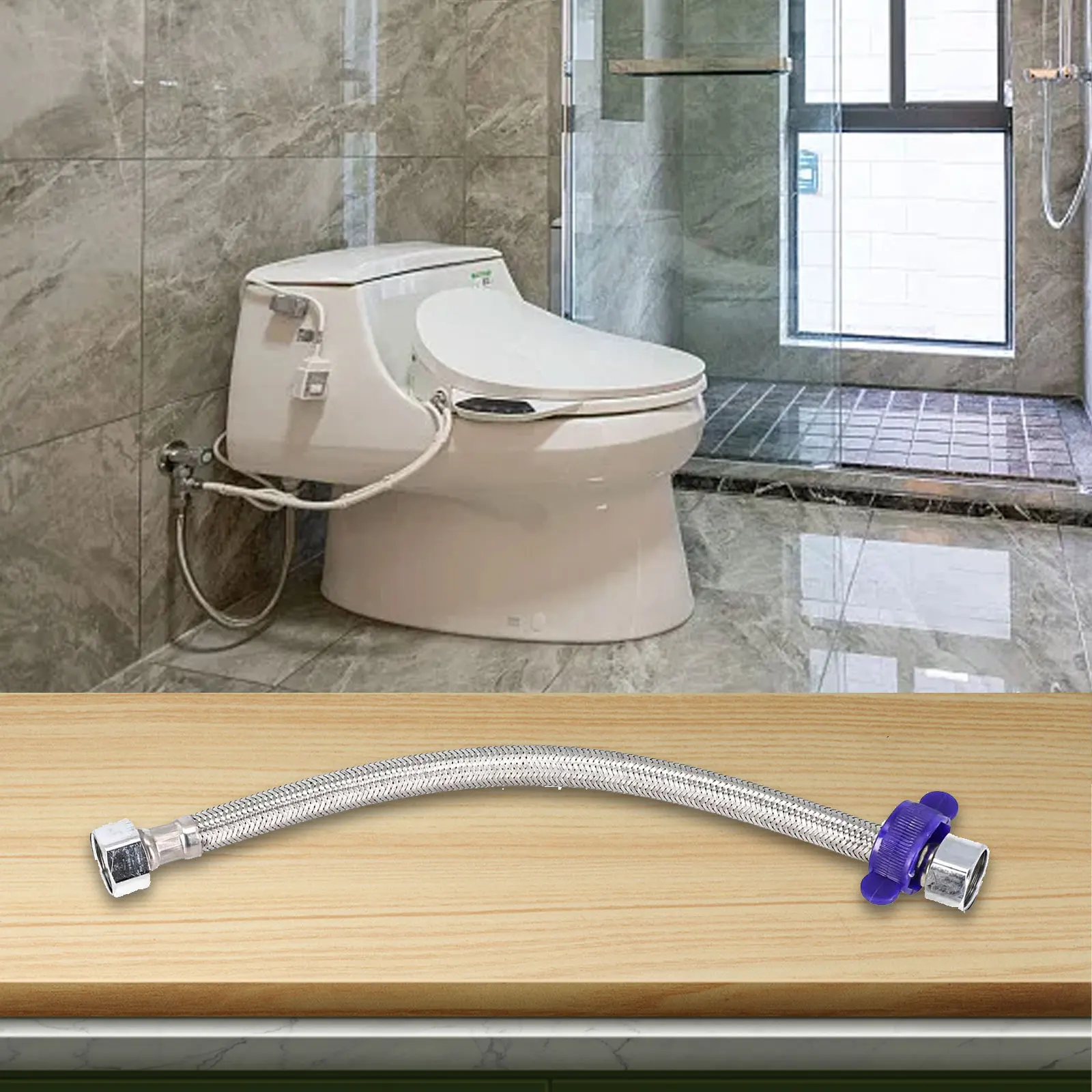 Stainless Steel Plumbing Hose 1pcs For Bathroom