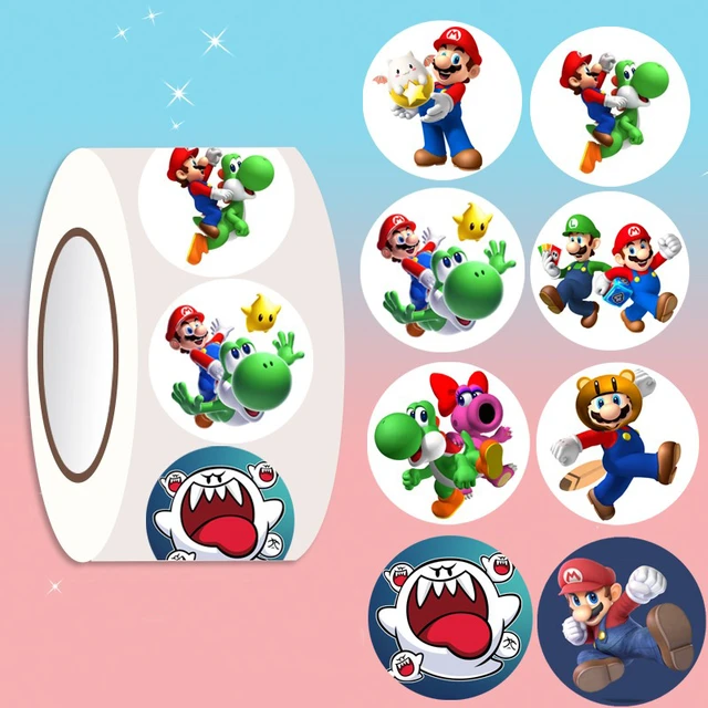 500pcs Super Mario Bros Cartoon Children Sticker Anime Luigi Yoshi  Stationery Label Sticker Decorative Decals Kid Reward Sticker - AliExpress