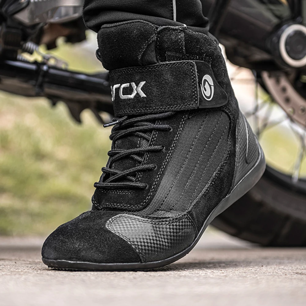 ARCX Botas para montar en motocicleta para hombre y mujer, zapatos de cuero  genuino de vaca, tipo chopper cruiser, para andar en moto, al tobillo, en  tallas 8 11.5|Botas de motocicleta| - AliExpress