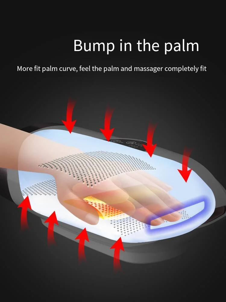 Wireless Electric Hand Massager with Heating Air Compression 6 Levels Pressure for Hands Arthritis Pain Relief Finger Numbness 5