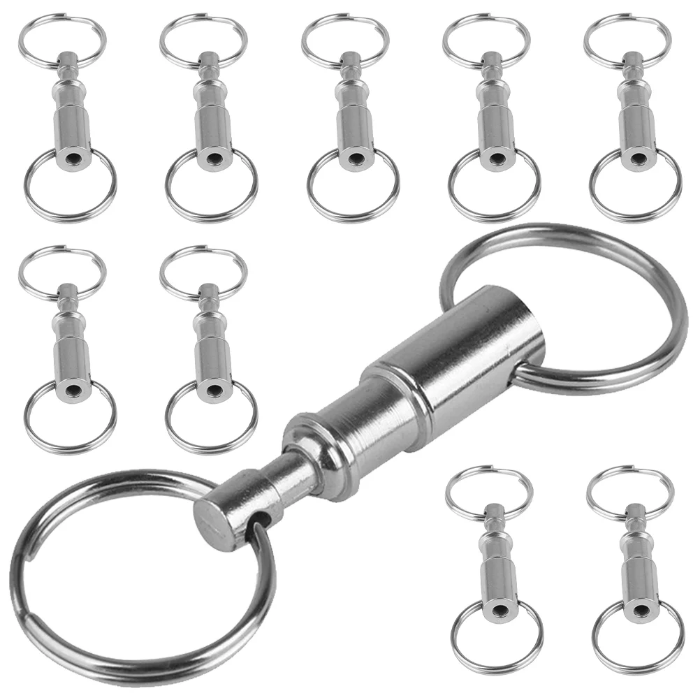 

Pull-Apart Key Split Rings Easy Detach Double Spring Split Snap Seperate Chain Key Accessory
