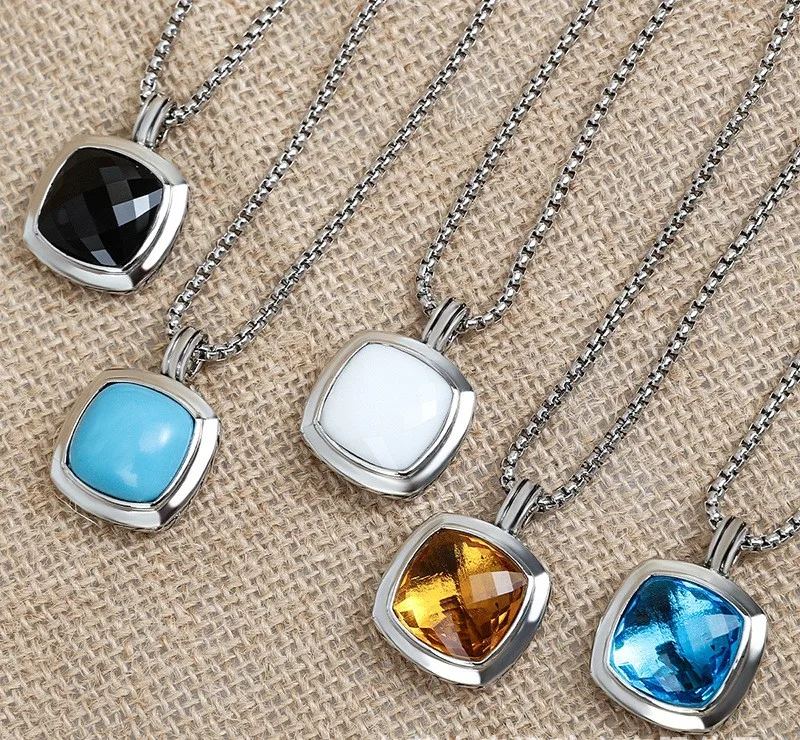European and American fashion trend 20MM square light luxury large pendant stainless steel chain