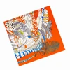 130cm Feather Design Brand Big Square Scarf Luxury Twill 100% Silk Scarf Women Kerchief Scarves For Ladies Fashion Shawl Echarpe 5