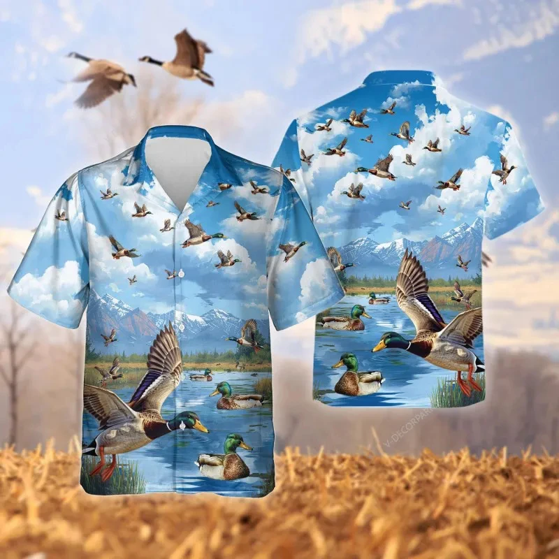 thumbnail image 1 of Camisas de camuflaje para hombre con estampado 3D de cazador de bosques, camisa hawaiana para hombre, camisetas de moda de manga corta para playa, camisetas casuales, 1 of 4